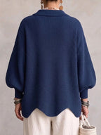 Elegante Cappotto Lungo a Trecce con Taglio Modellante