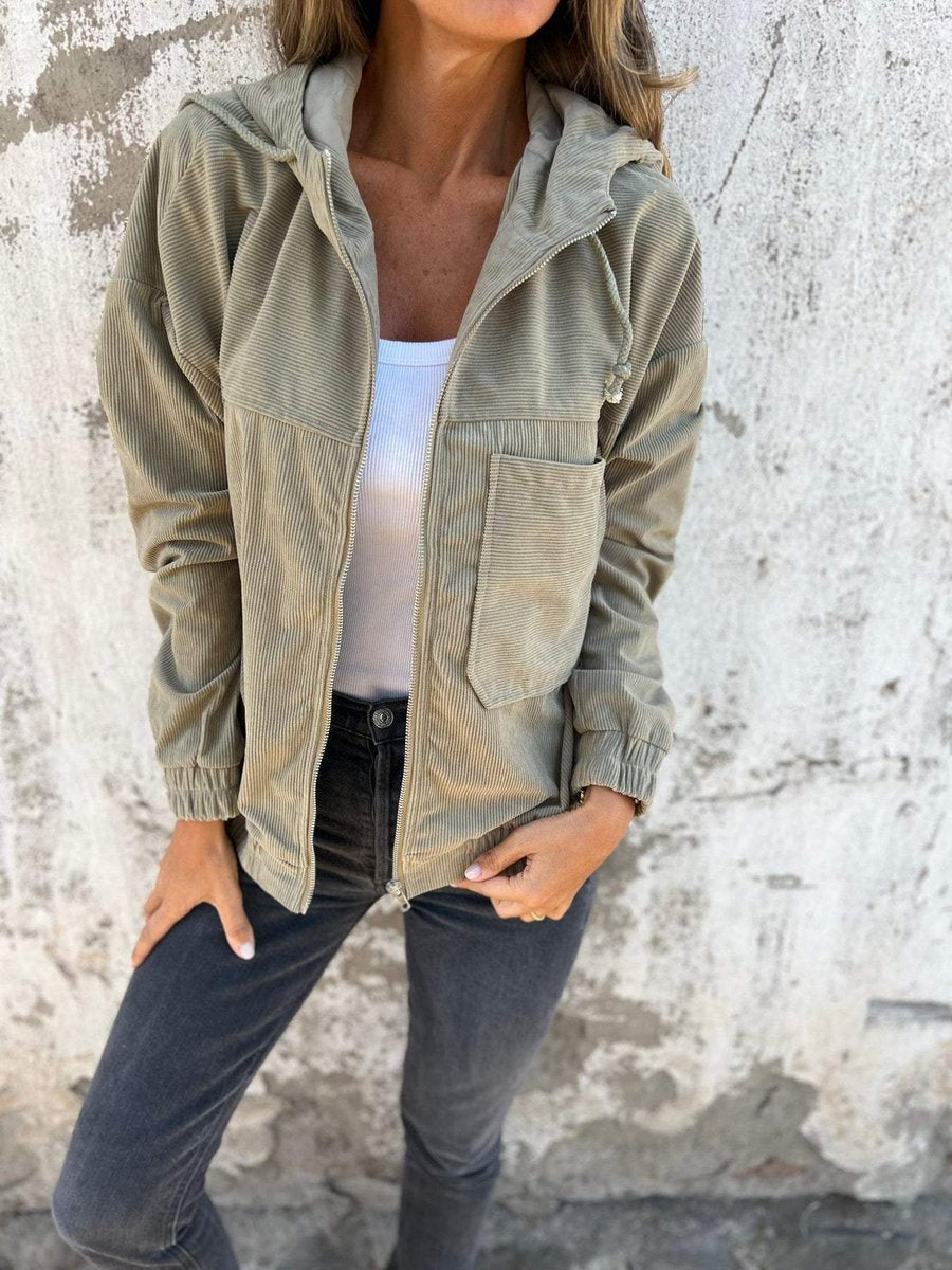 Giacca corta da donna morbida – Giacca elegante effetto cashmere con bottoni a pressione