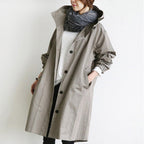 Cappotto Lungo da Donna con Cappuccio e Bottoni | Soprabito Oversize Antivento con Coulisse e Tasche